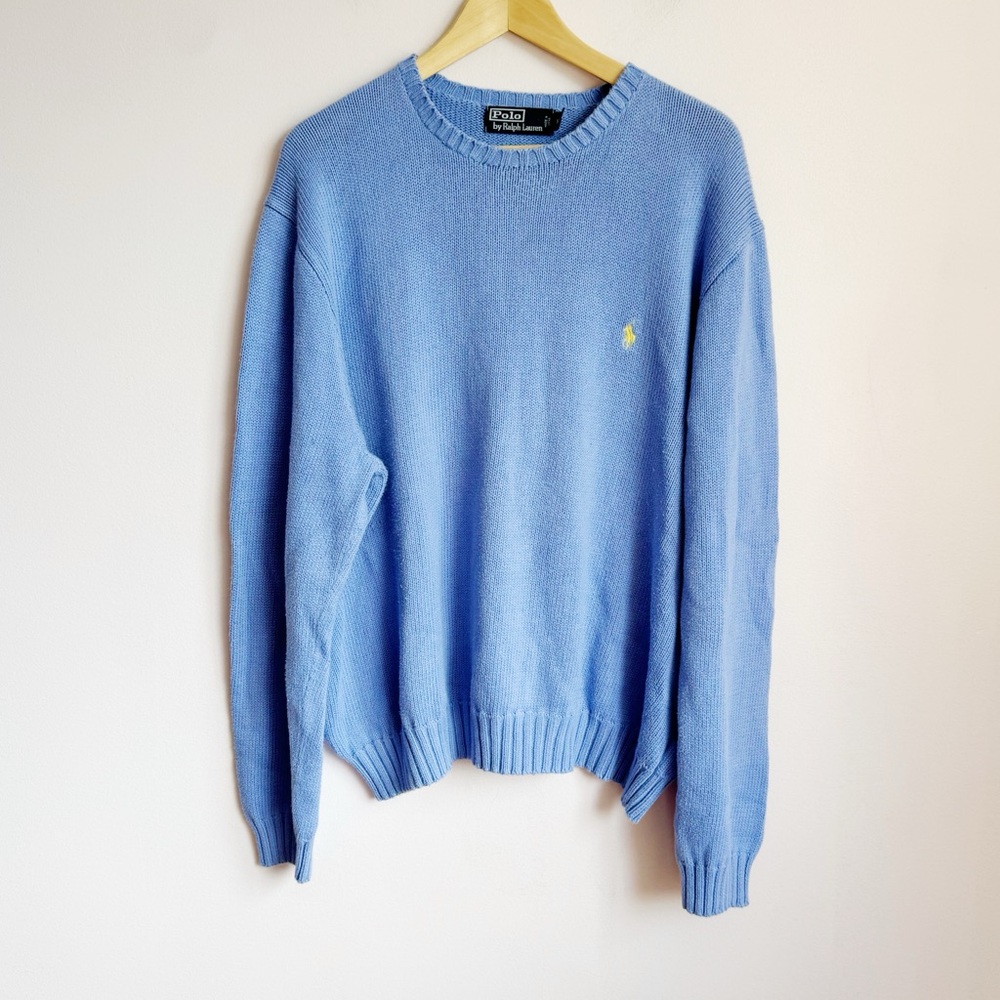 Ralph Lauren Men's Periwinkle Knit Sweater